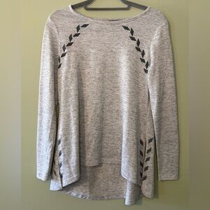 Cruel Girl Heather Gray Long Sleeve Top